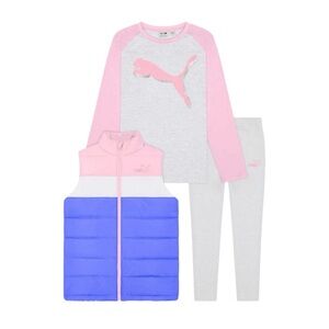 NWT! PUMA Youth Girl's  3pc(Long Sleeve, Pant and Vest)  Set, Size (M - 10/12)